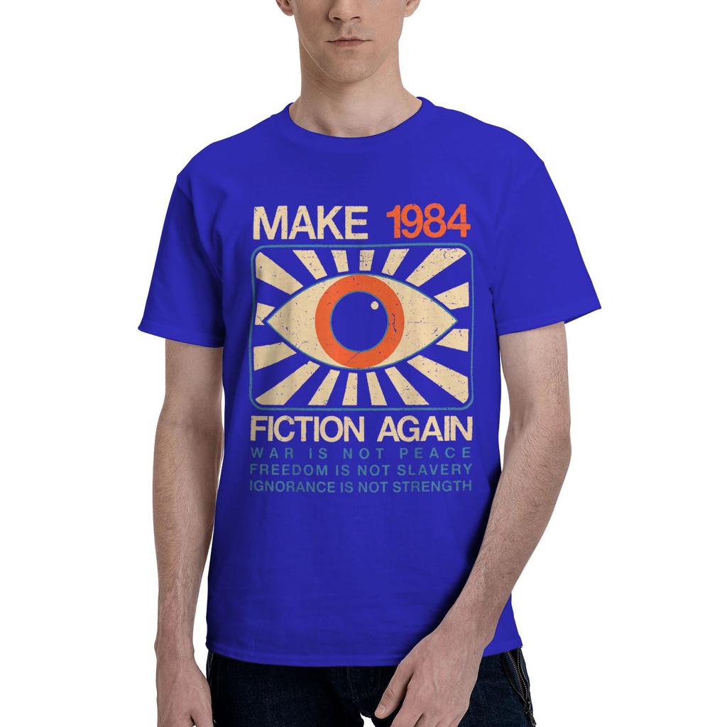 Rendi di Nuovo la Fantascienza del 1984 T-shirt Unisex Distopica 1984 George Orwell Maglietta Manica Corta Girocollo T-shirt Abbigliamento in Cotone