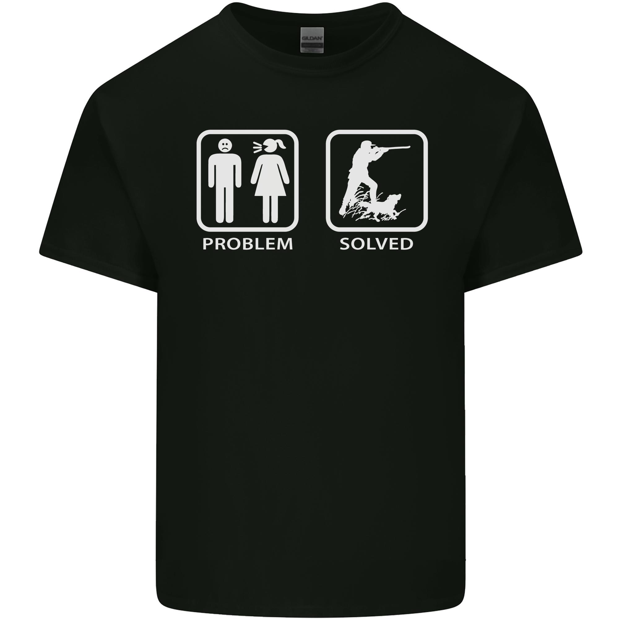 Hunting Problem Solved Funny Hunter Unisexs Light Cotton TShirt S