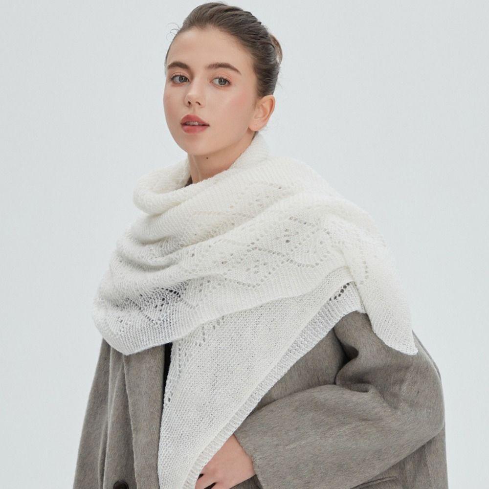 Luxuriöse Weiche Gestrickte Schals Hohl-Gestrickte Elegante Schal Wickel Schal für Damen Mode