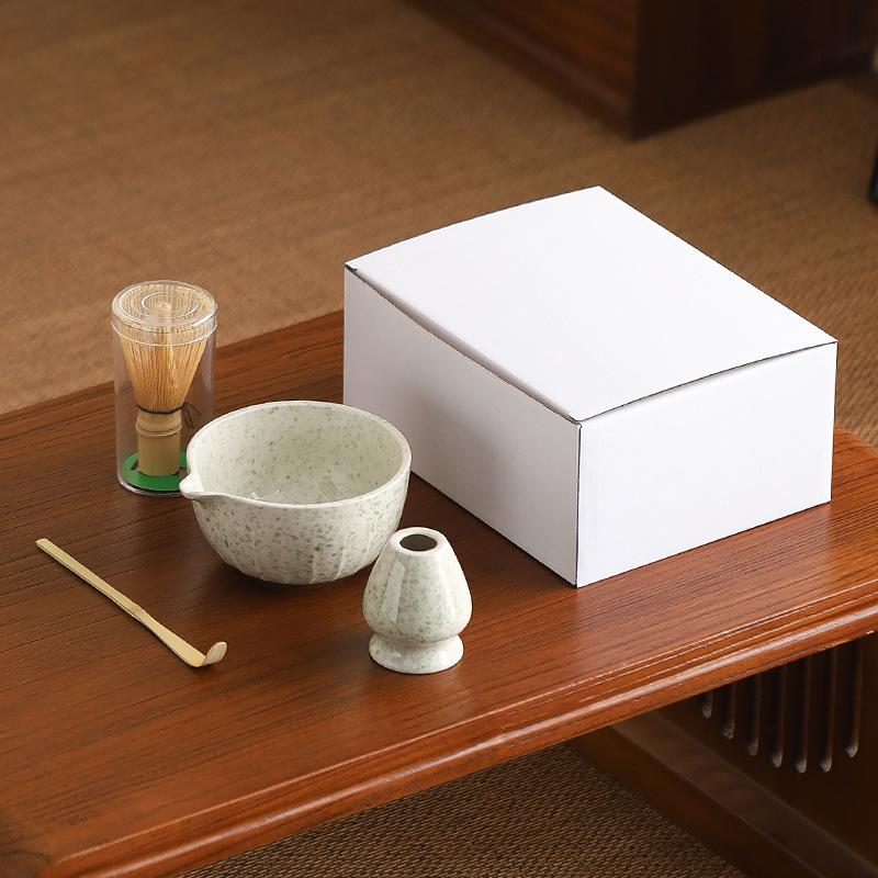 Matcha transparent glaze with mouth Matcha bowl brush set Baibenli Song Dynasty tea ceremony tea brush tea bowl teaspoon teaset