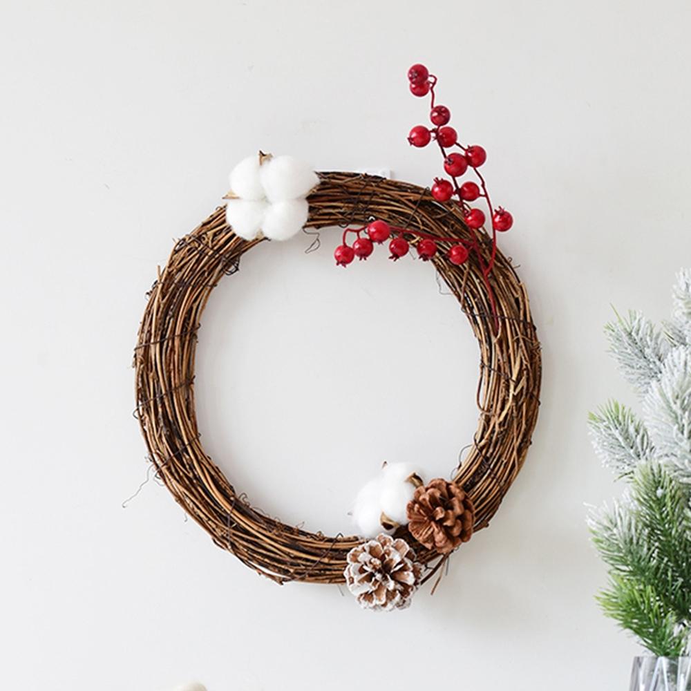 DIY Floral Wreaths 10cm/15cm/20cm/25cm/30cm/40cm Rattan Ring Artificial Garland