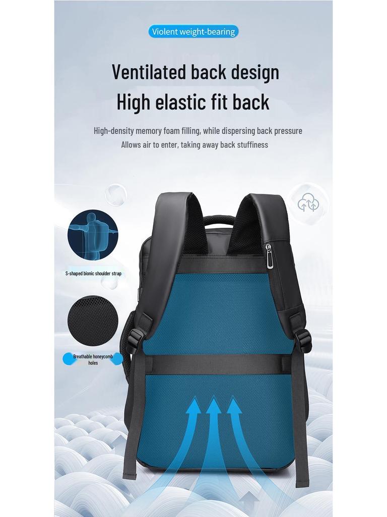 Men's Large Capacity Expandable Backpack for Casual Outings, Hiking, and Short Trips