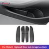 NovaAcc 4PCS Door Side Storage Box For Tesla Model 3 Highland 2024 Door Organizer Tray Door Handle Armrest Door Pocket Inserts