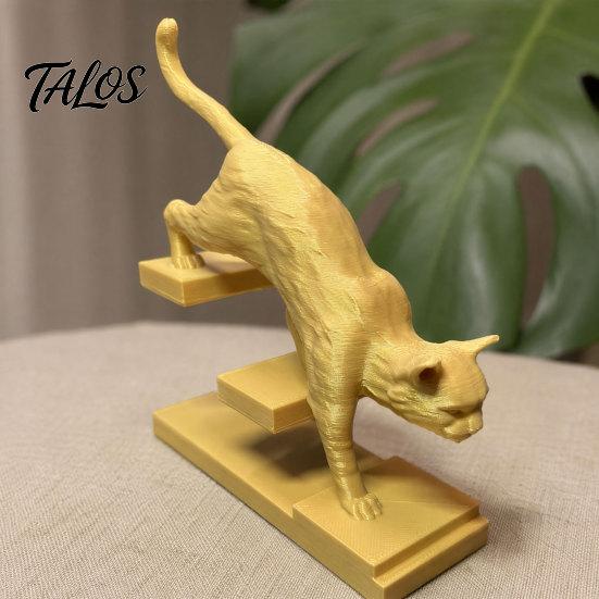 Talos 3D Printed Cat Dog Figurine, Stair Animal Sculpture, Cat/Dog Shape Stepping Artistic Desktop Ornament Gift
