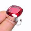 Natural Mozambique Garnet Gemstone 925 Sterling Silver Gift Ring Size 9 C4e65