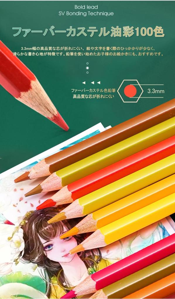 Faber-Castell Oil-Based Colored Pencils, 100-Color Set, Red Can (515701), Upgraded [Parallel Import]