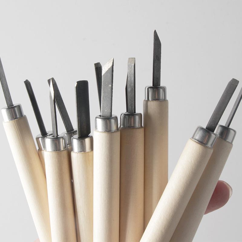 Kruso Multi-Spec Wood Carving Knife Set: 3/4/5/6/8/10/12 Pieces for Woodworking & Sculpture.