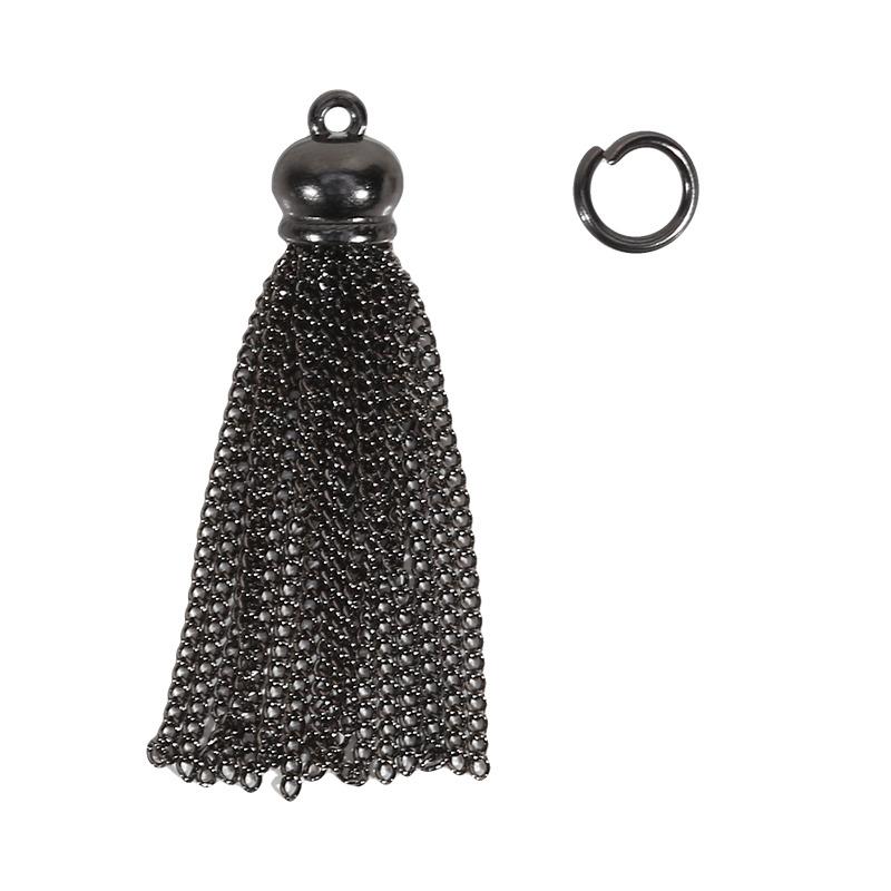 1 Stück Metallkette Quaste Leder Taschen Schmuck Vorhang Bekleidung Dekoratives Zubehör DIY Schlüssel Handy Tasche Fransenbesatz Quasten