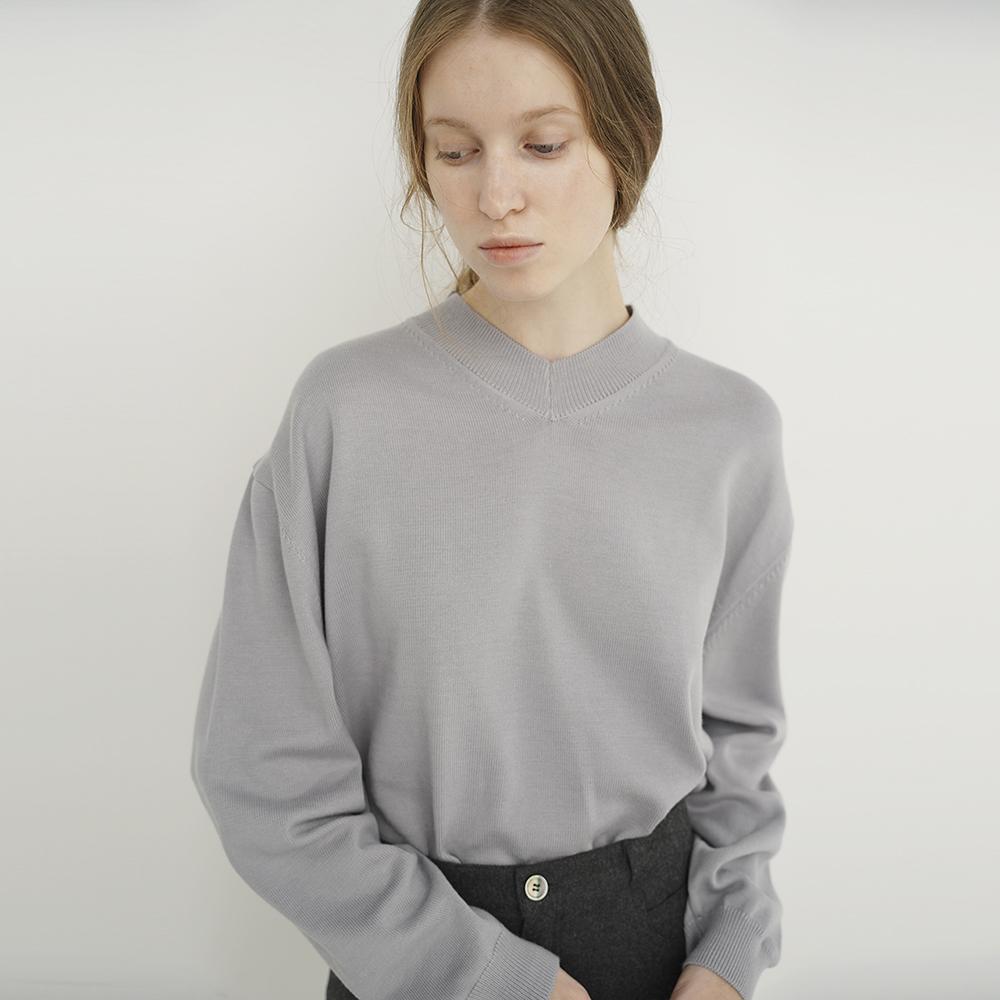 Raye Pagie V Neck Knit Top (Grey) Free