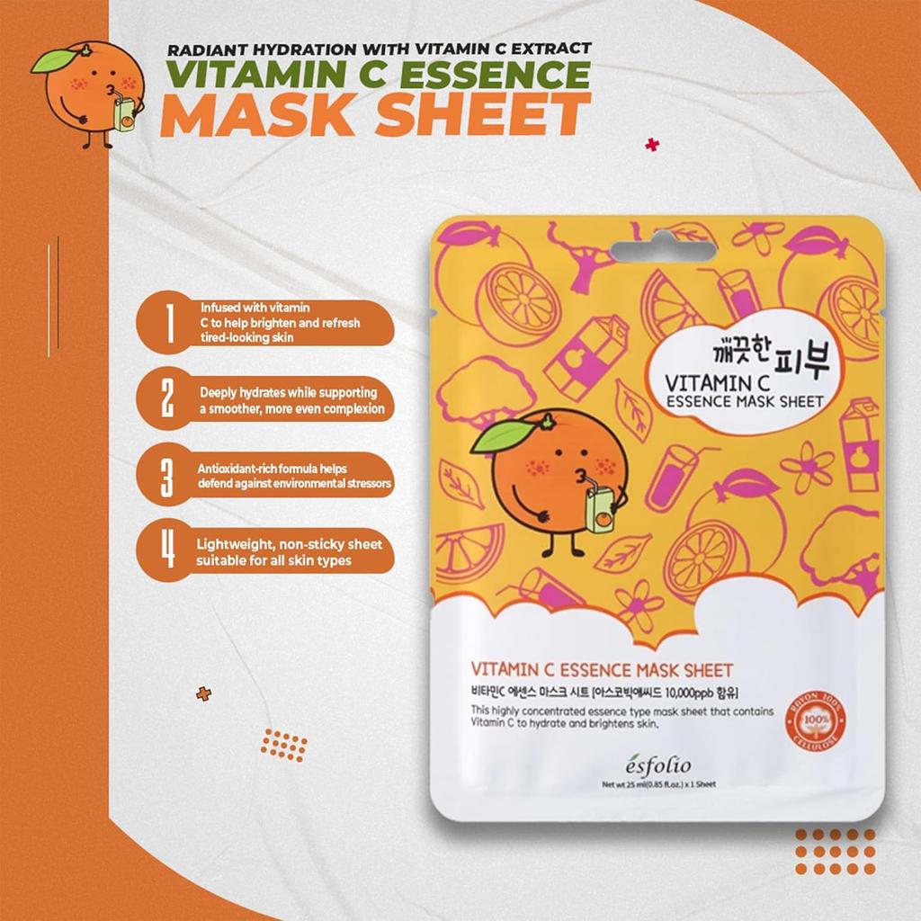 [esfolio] Vitamin C Essence Mask Sheet 25ml*10EA