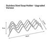 3 Grids Stainless Steel Soap Rack Student Dormitory Soap Moisture-Proof And Waterproof Sink Storage Rack Household