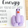 Middle Finger Duck Funny Duck Lucky Charm Gift with Encouraging Card Sending You Big