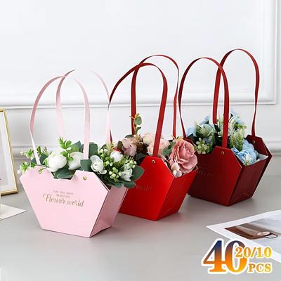 10-40PCS Holiday Flower Packaging Box  Flower Candy Gift Bouquet Flower Arrangement Packages  DIY Floral Material Party Supplies