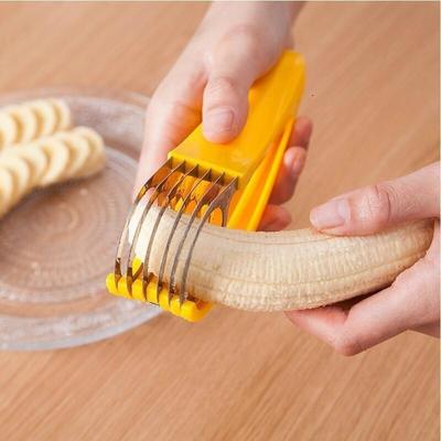 Stainless Steel Banana Cutter: All-in-One Fruit, Vegetable, Sausage Slicer for Salads - Must-Have Kitchen Gadget Kitchen Gadgets