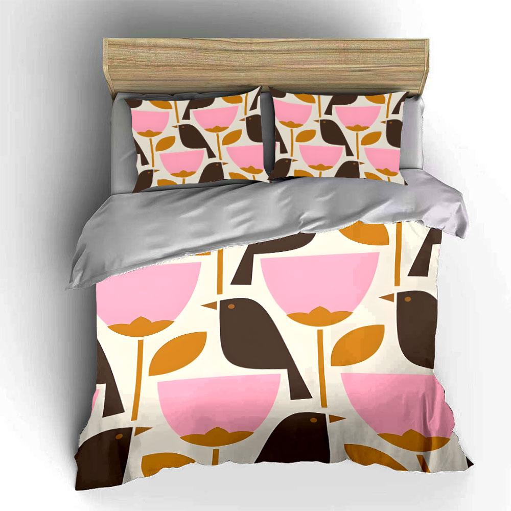 Charming Birds and Blooms. Bedding Sets Duvet Covers Pillowcases(1* Duvet Cover 2* Pillowcases Without Duvet Insert)