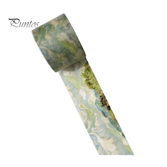 Artistic Washi Tape Tape, Oil Painting Decorative Masking Artist Patterns Adhesive Creative Journaling for DIY Crafts, Junk Journal, Gift Wrapping,