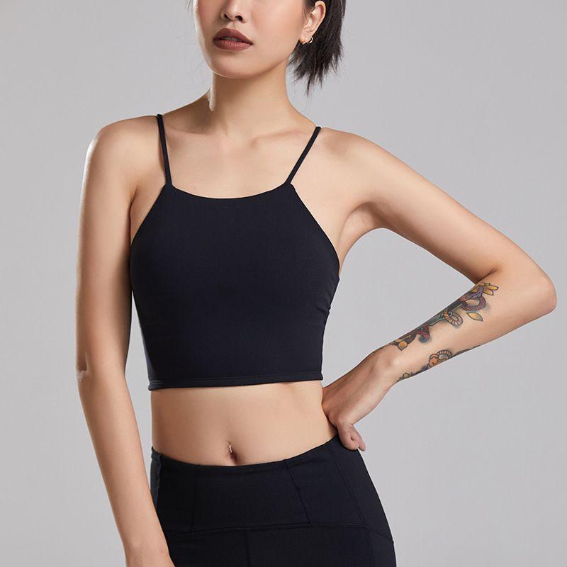 Foreign Trade New Sports Underwear Women Bra Shockproof Push up Fitness Cross Small Sling Vest Bra Top Women
