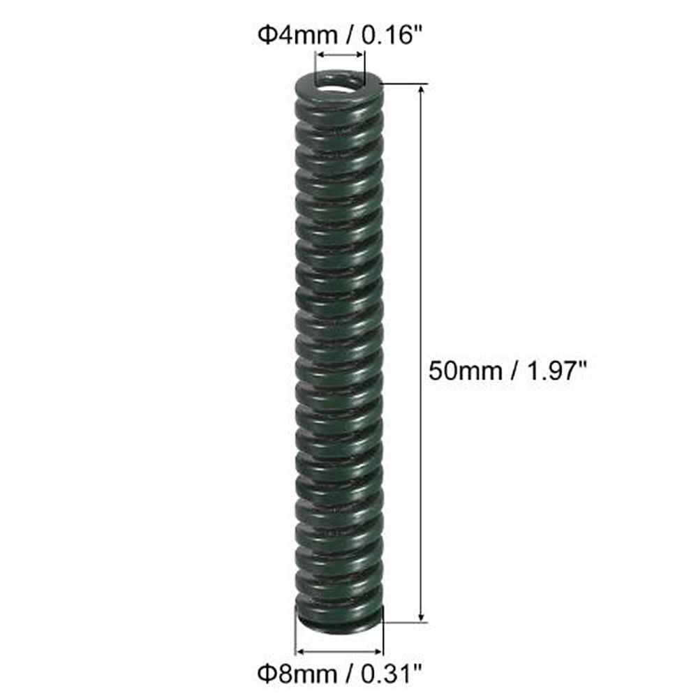 

2Pcs 8mm OD Спіральна штампувальна пружина Зелена компресійна вирівнююча пружина Електрична частина 3D-принтера 8mm x 50mm