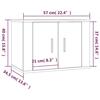 816618 vidaXL Meuble TV mural Blanc brillant 57x34,5x40 cm