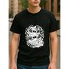 Schallplatten und Plattenspieler sind Musikkultur Herren Kurzarmshirts mit Aufdruck, Frühling, Sommer, Einfache Gestrickte T-Shirts aus Reiner Baumwolle