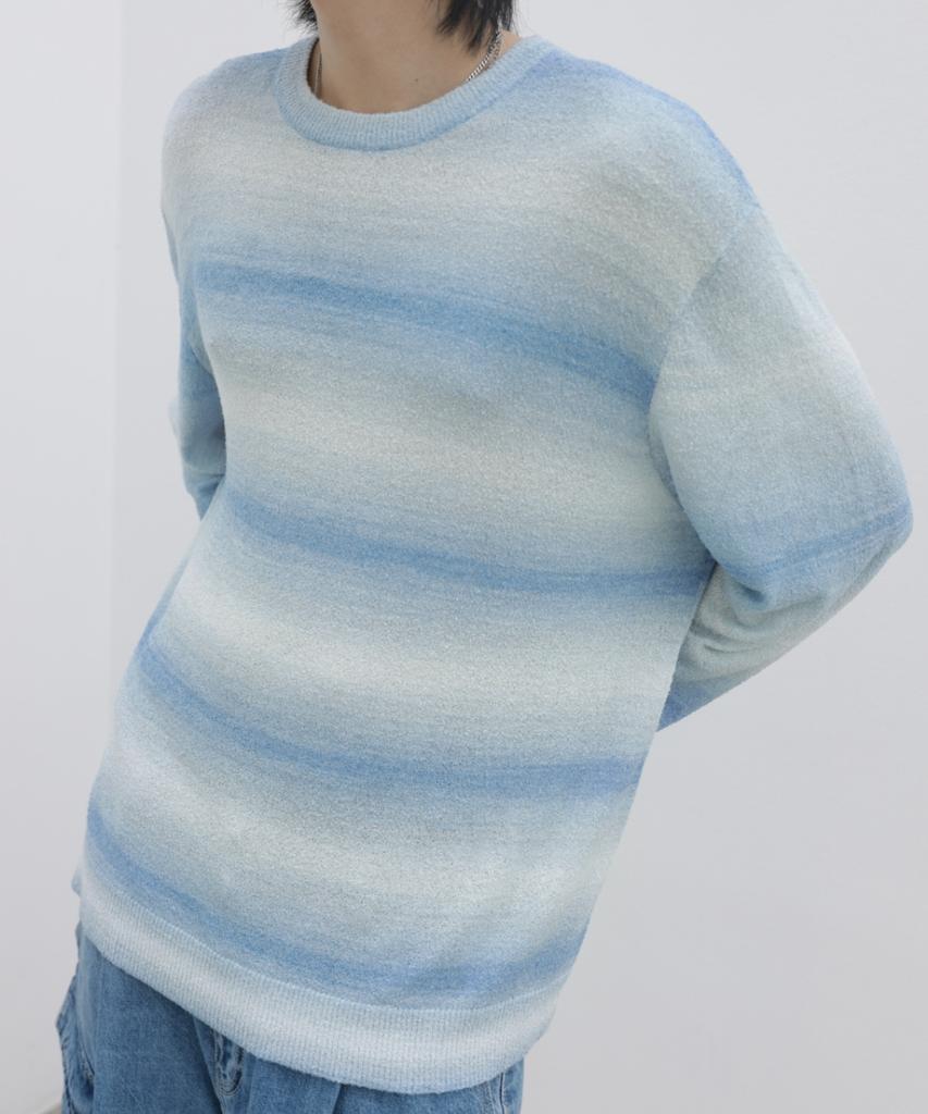 MINAV Gradient Boucle Knit [Blue]