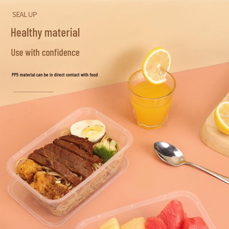 Kamelie 1000ml Einweg Quadratischer Plastik Lebensmittelbehälter