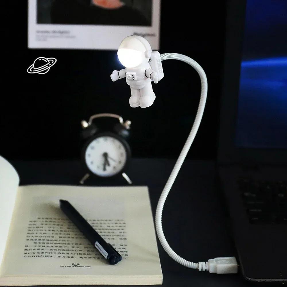LED Flexible USB Light Astronaut Night Lamp for Laptop Car Power Bank Decorative Portable Lighting Toy
