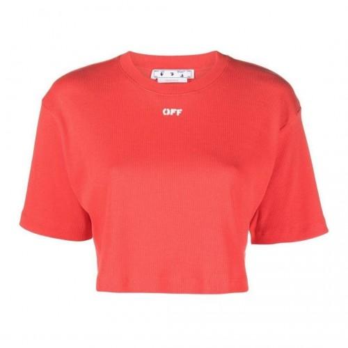 Off White Womens/Ladies Logo Crop T-Shirt