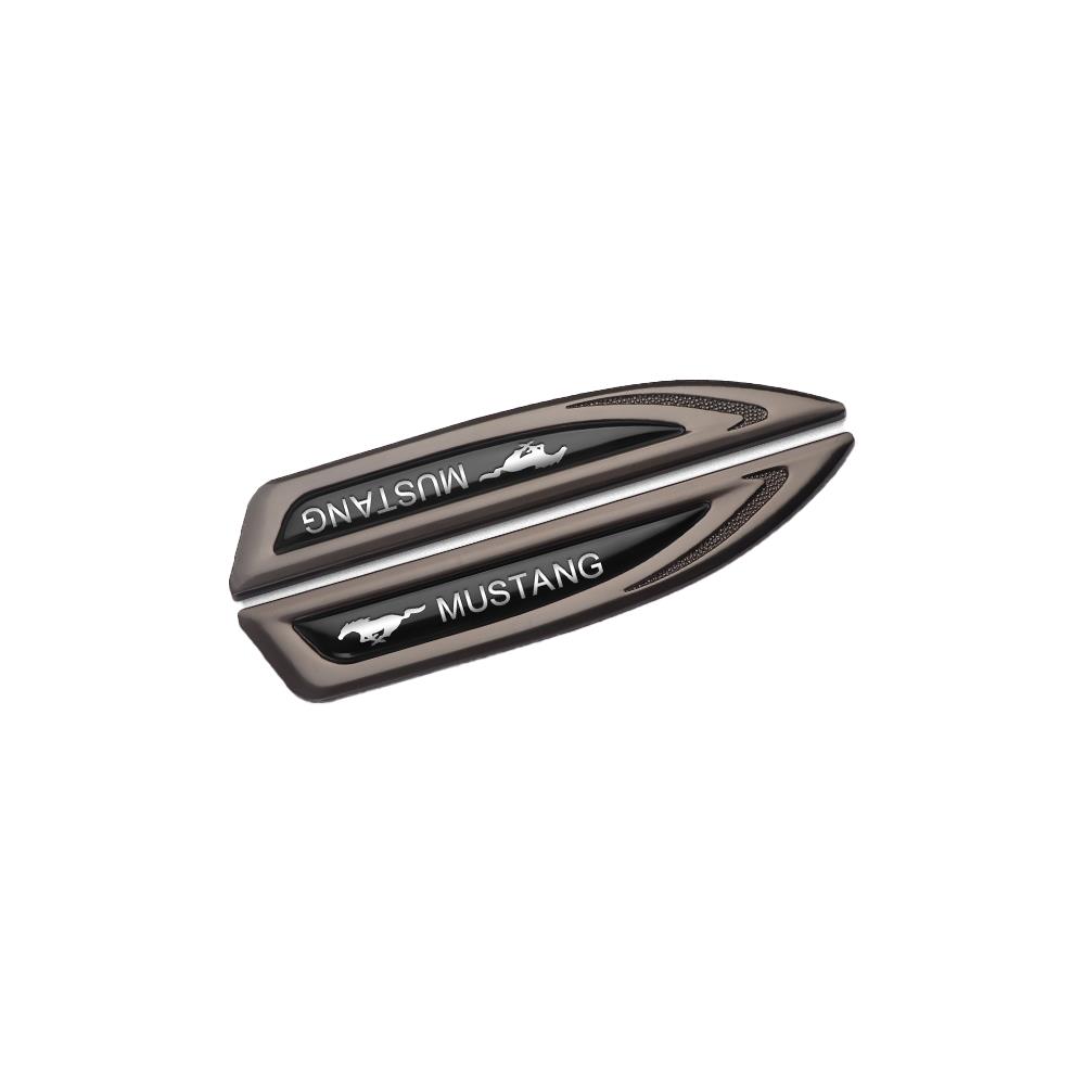 ACX1 1pair 3D Metal Car Fender Side Wing Blade Badge Emblem Stickers For Ford Focus MK2 Fiesta Mustang MK7 Fusion Kuga Mondeo Mk4
