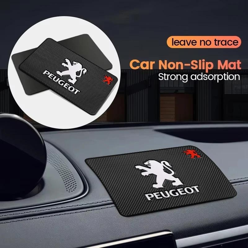Protiskluzová lepivá PVC podložka na palubní desku, protiskluzová podložka do auta pro Peugeot 3008 5008 208 308 508 2008 408X 108, uzávěr ventilku pneumatiky