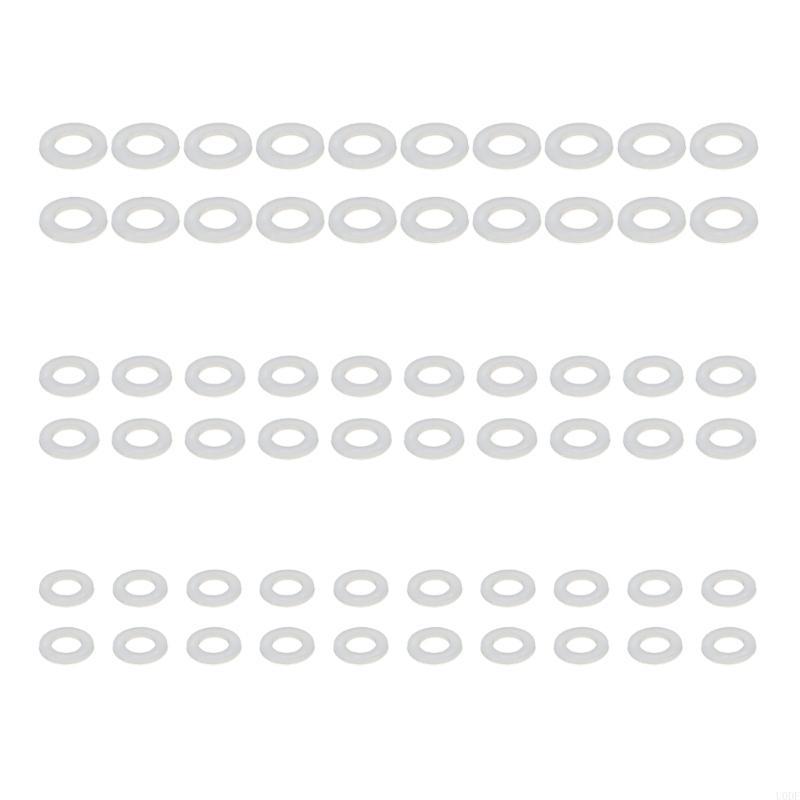 

Pack Of 60 Nylon Washers Furniture Assembly Parts White Sturdy Spacers For DIY Projects And Professional Repairs