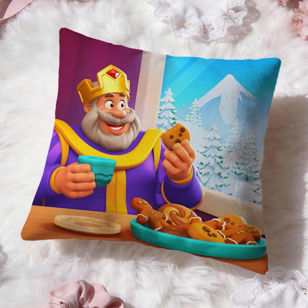 Royal Match game Cushion Cover Premium Comfort Reversible Pillow Cove -Two in One Design for Any Room & Car Interior