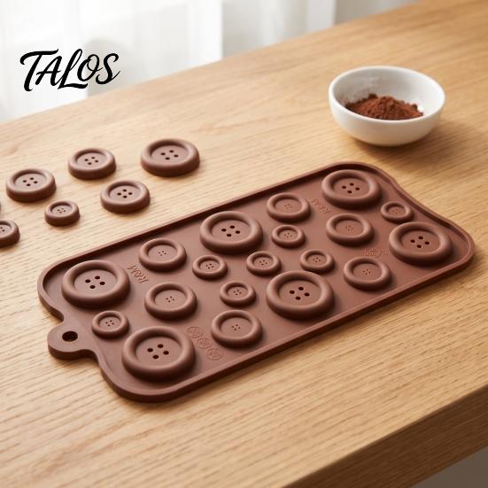 Handmade Candy Molds 19-Hole Silicone Button Molds, Three Sizes DIY Cake Decorating Tray, Dessert Flexible Easy Release Baking Gadgets for Chocolate