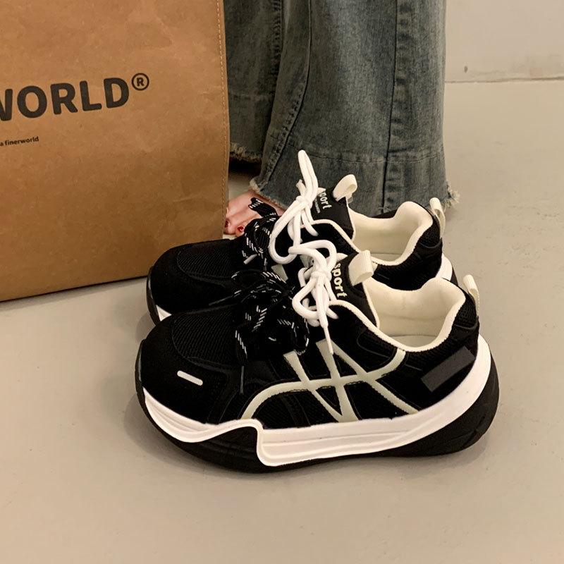 Versatile platform dad shoes women's height-increasing moral training bread shoes super hot new autumn casual sports shoes
