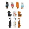 Wooden Set of Clothes Photo Memo Stylish Home Storage Cat-Shaped Clips, 10, Approx. 2.36 Inches, Pegs, Clips, Multifunctional,