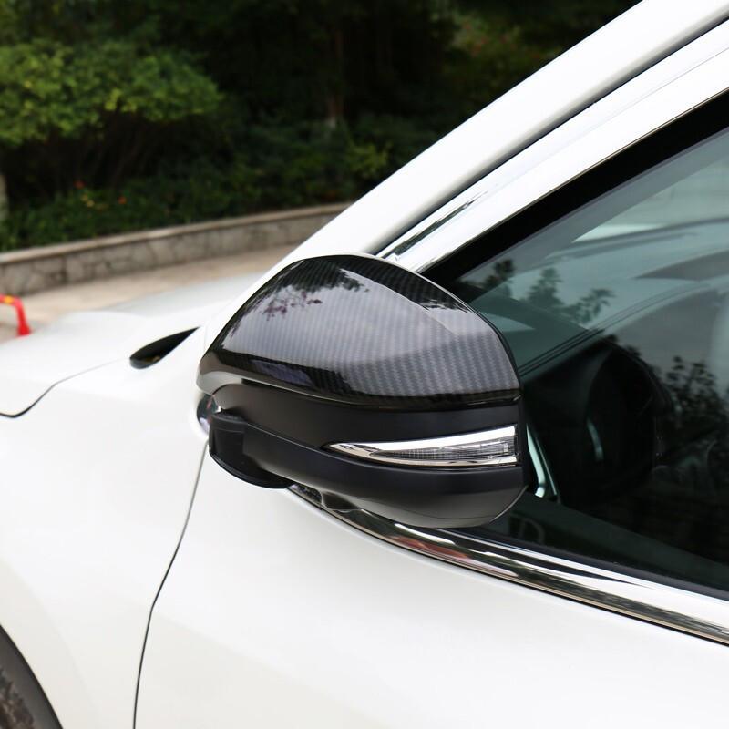 Carbon Fiber Side Rear View Mirror Cover Cap Decor Trim For Toyota Hilux Revo Vigo Fortuner Highlander RAV4 Innova-M53K