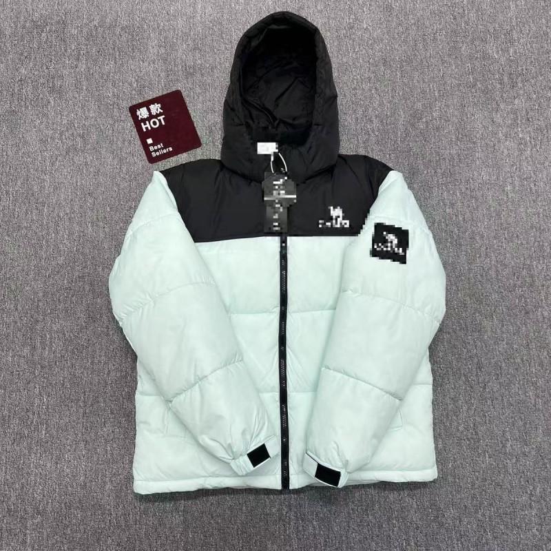 Luo 26 Winter Letter Embroidered Detachable Hood Puffer Jacket Slim Fit Fashion Casual Men Women