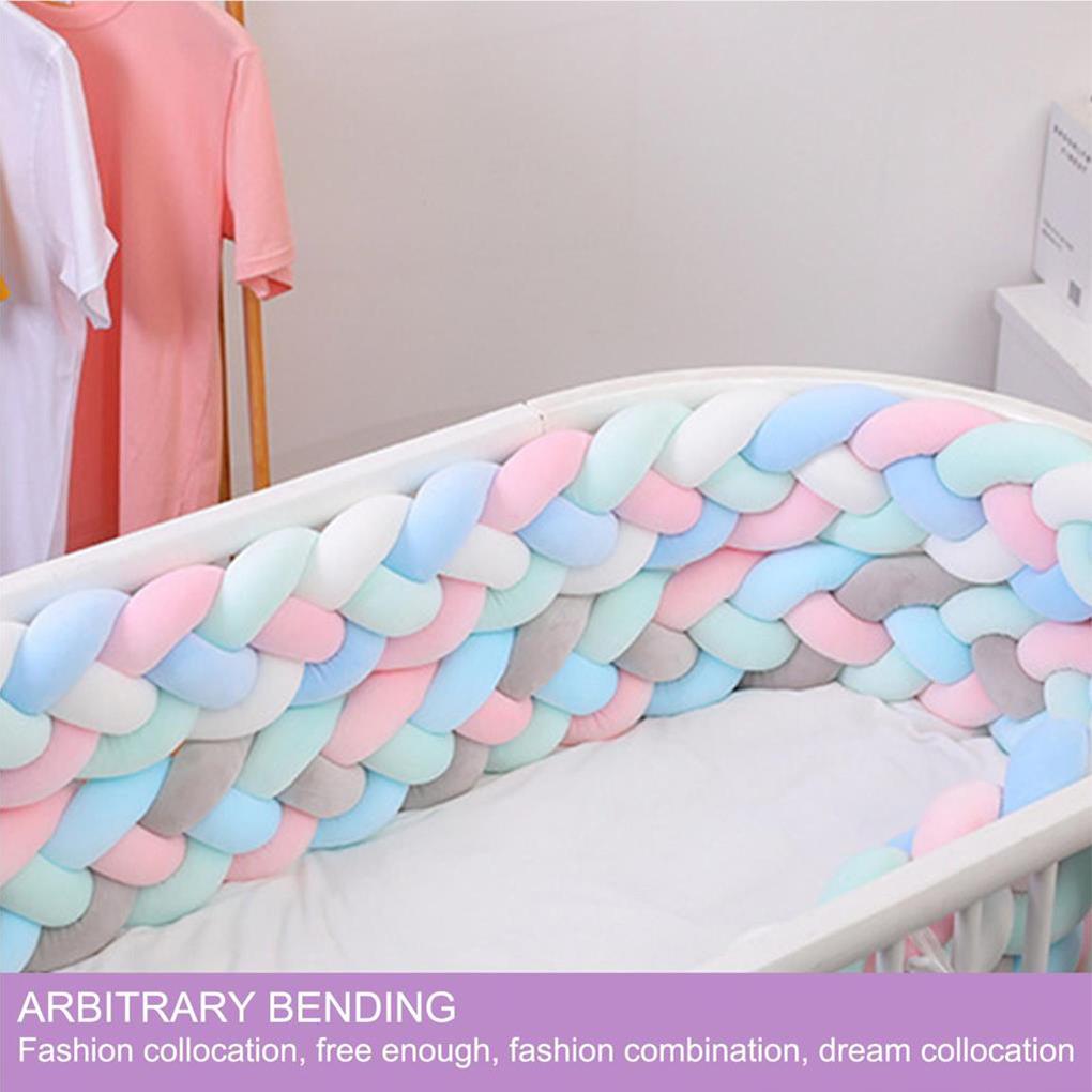 Baby Crib Rail Bumper Home Reusable Washable Soft Newborn Bed Around Protective Cushion Head Protector Bedding