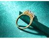 S925 Sterling Silver Moissanite Three-Stone Twisted Band Platinum-Plated Engagement Ring for Women