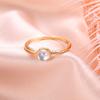 Elegant Faux Pearl Inlaid Thin Finger Ring Women Party Banquet Charm