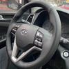 Černé Kožené Potahy Volantu z Mikrovlákna Ručně Šité pro Hyundai Tucson 2015 2016 Autopříslušenství Interiér