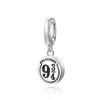 X Harry Potter Official Collaboration Platform 9 and Charm Harry Christmas Gift [FANCIME] ¾ Necklace, Silver, Potter, Halloween,