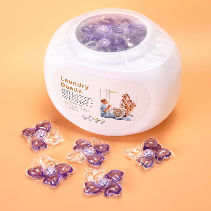 3-in-1 Laundry Capsules: Long-Lasting Fragrance, Highly Concentrated Detergent, Powerful Stain Removal, Three-Chamber Beads.