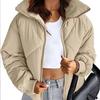 Women's Quilted Puffer Vest Sleeveless Lightweight Zip Up Jacket Winter Warm Coat Outerwear Short Puffer Jacket with High Collar
