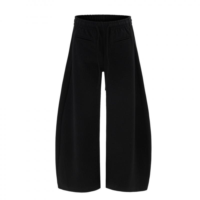 Guan Qu 26 Spring Collection: Unisex Retro Wide-Leg Casual Pants S чёрный