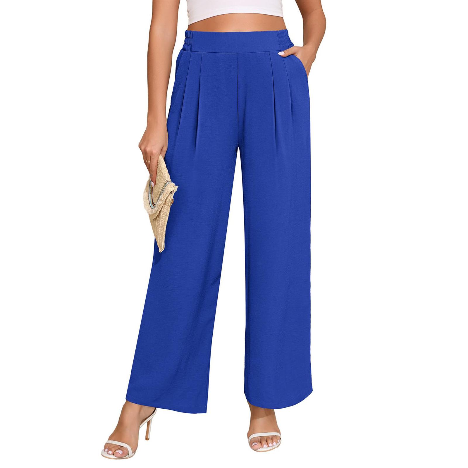 Women s Casual And Fashionable Color Loose Pants With Pocketes S