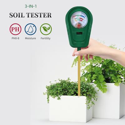 3 In 1 Soil Moisture Fertile PH Meter Humidity Tester Metal Sensor Soil Detector for Garden Planting Tool No Battery Required