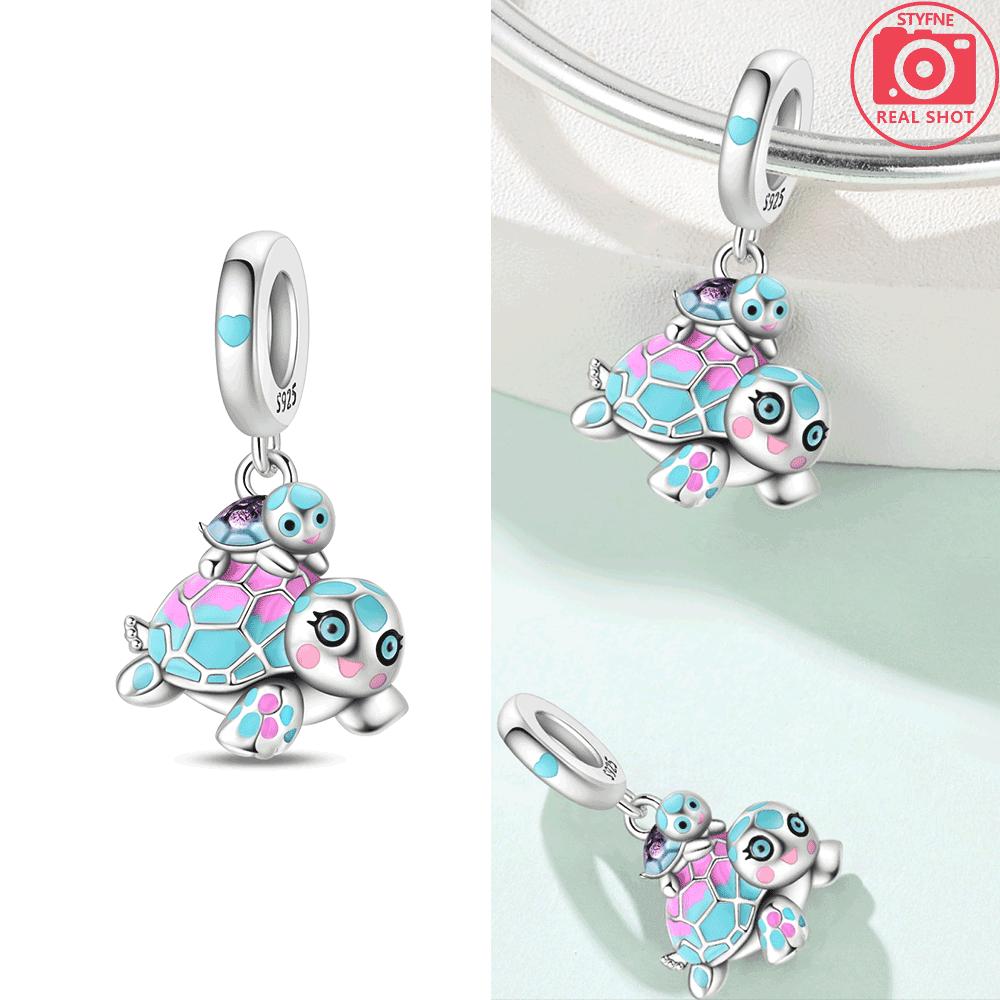 Copper Ocean World Series Sea Blue Turtle Starfish Crab Octopus Charms Bead Fit Bracelet Diy Jewelry Gift