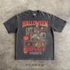 Maglietta Unisex Retro Vintage Notte di Orrore di Halloween Colore Comodo Regalo per fan S-5XL
