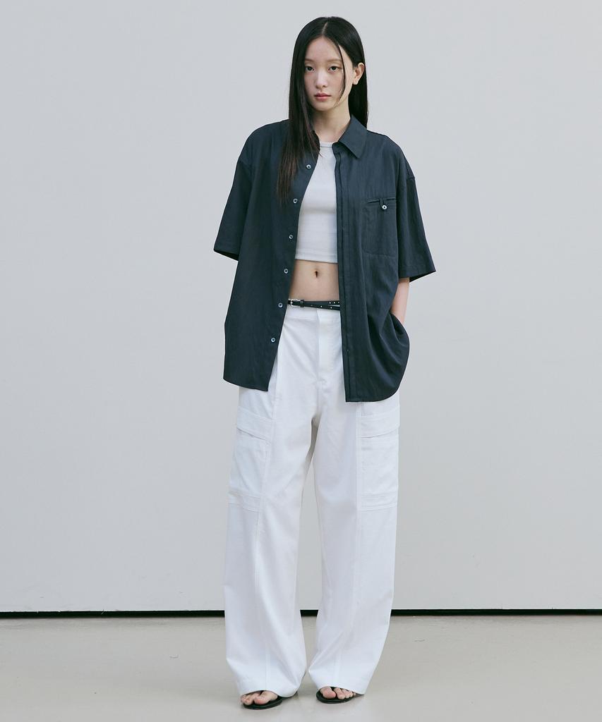 Beleudeunua Mono Cargo Pants (White)